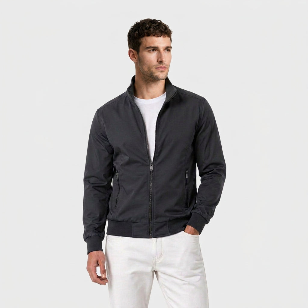 Slim Fit Water-Resistant Windproof Bomber Jacket for Men