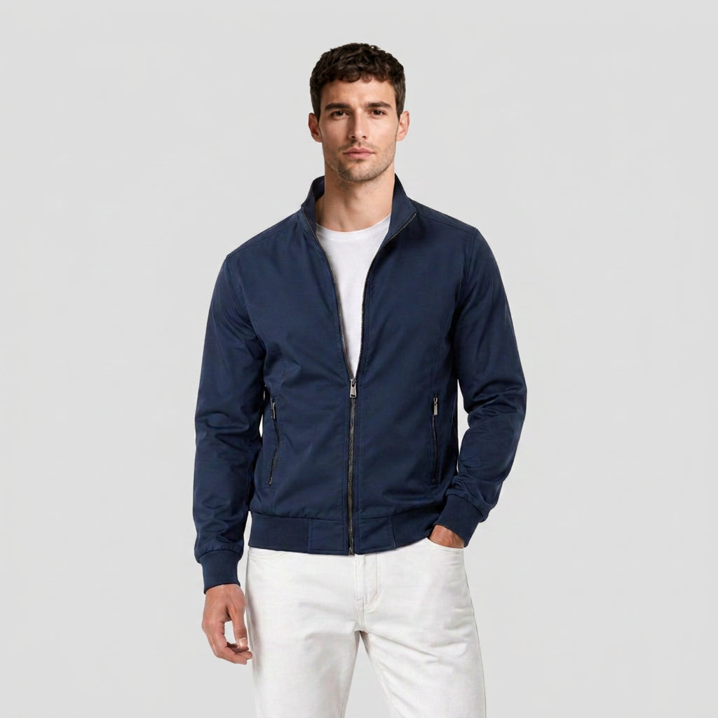 Slim Fit Water-Resistant Windproof Bomber Jacket for Men