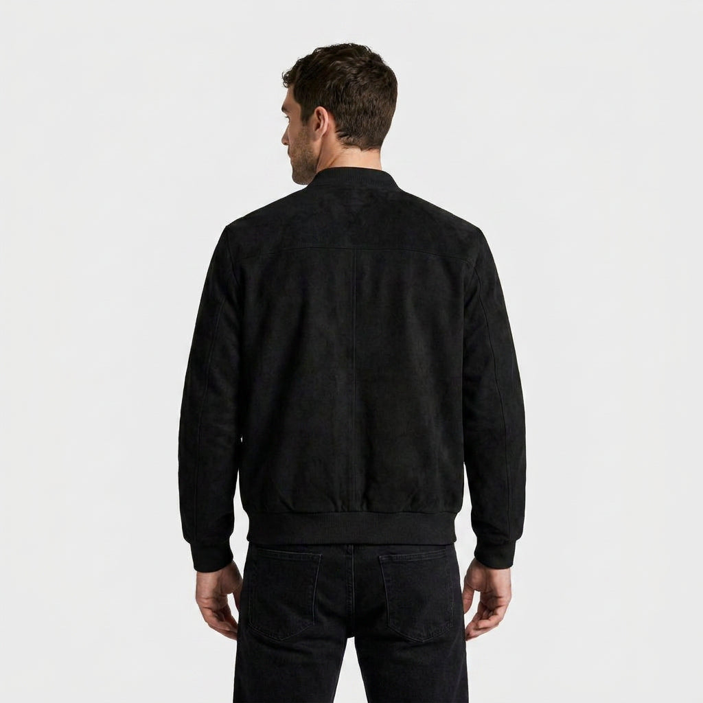 Suede Bomber Jacket for Men