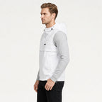 Hooded Zip Vest Drawcord Hem Chest Pocket for Men