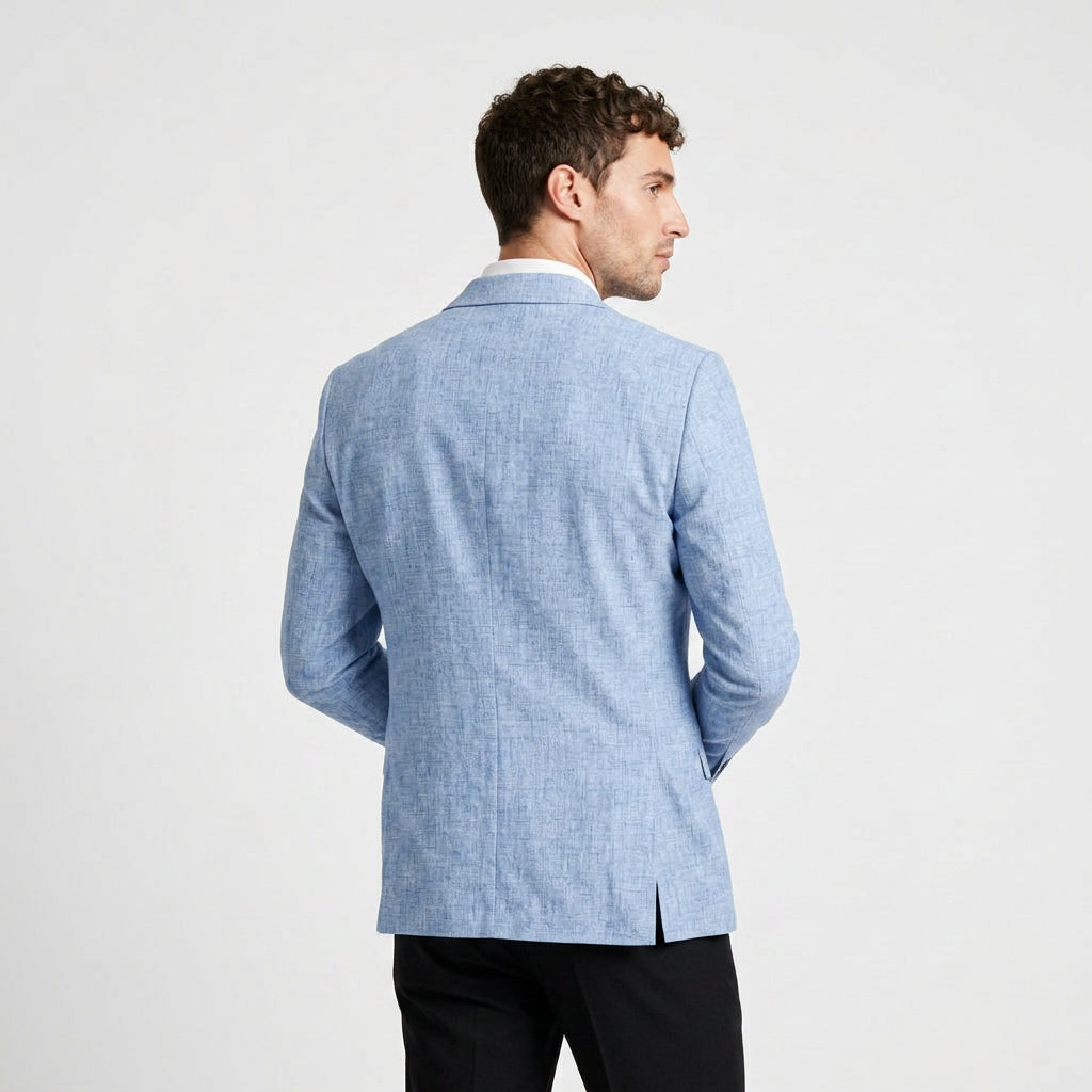 Slim Fit Blazer Notch Lapel Two Button for Men
