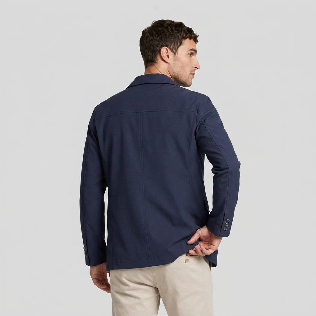 Field Jacket with Zip Chest Pocket for Men