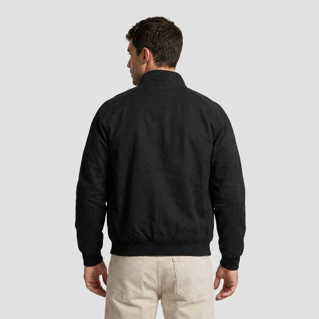 Harrington Jacket with Tartan Lining for Men