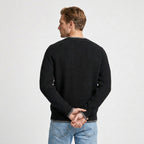 Mock Neck Ribbed Knit Sweater Regular Fit for Men