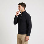 Lightweight Ribbed Quarter-Zip Pullover for Men