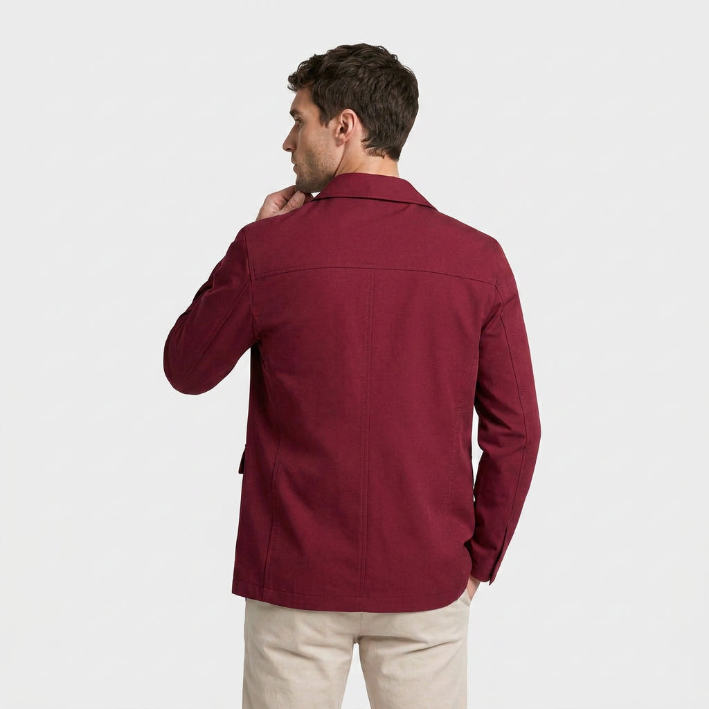 Field Jacket with Zip Chest Pocket for Men
