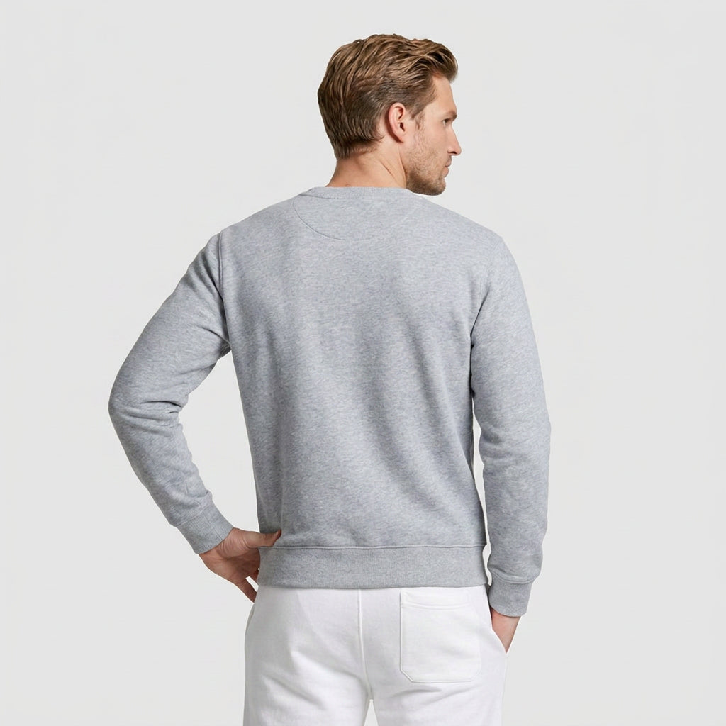 Crew Neck Cotton Blend Sweatshirt Regular Fit for Men
