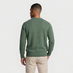 Crew Neck Knit Sweater Ribbed Regular Fit for Men