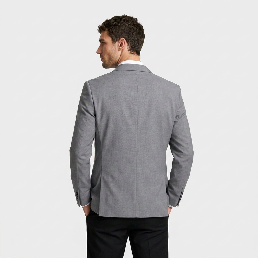 Slim Fit Blazer Notch Lapel Two Button for Men