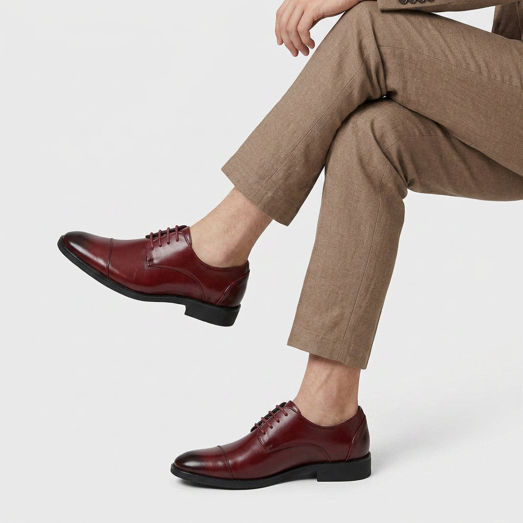 Men's Cap Toe Derby Lace-Up Dress Shoe