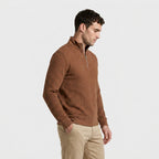 Lightweight Ribbed Quarter-Zip Pullover for Men
