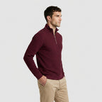 Lightweight Ribbed Quarter-Zip Pullover for Men