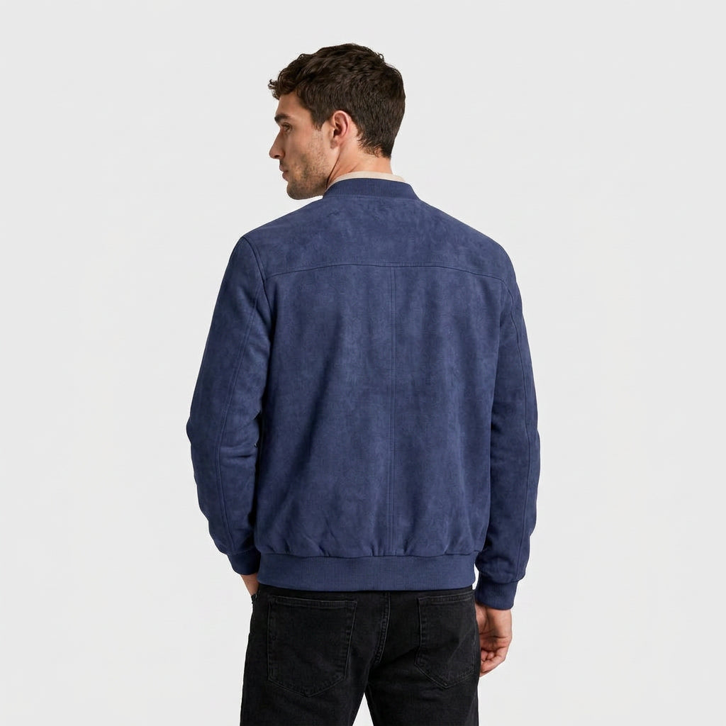 Suede Bomber Jacket for Men
