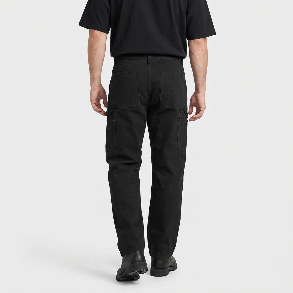 Double-Knee Canvas Workwear Trousers for Men