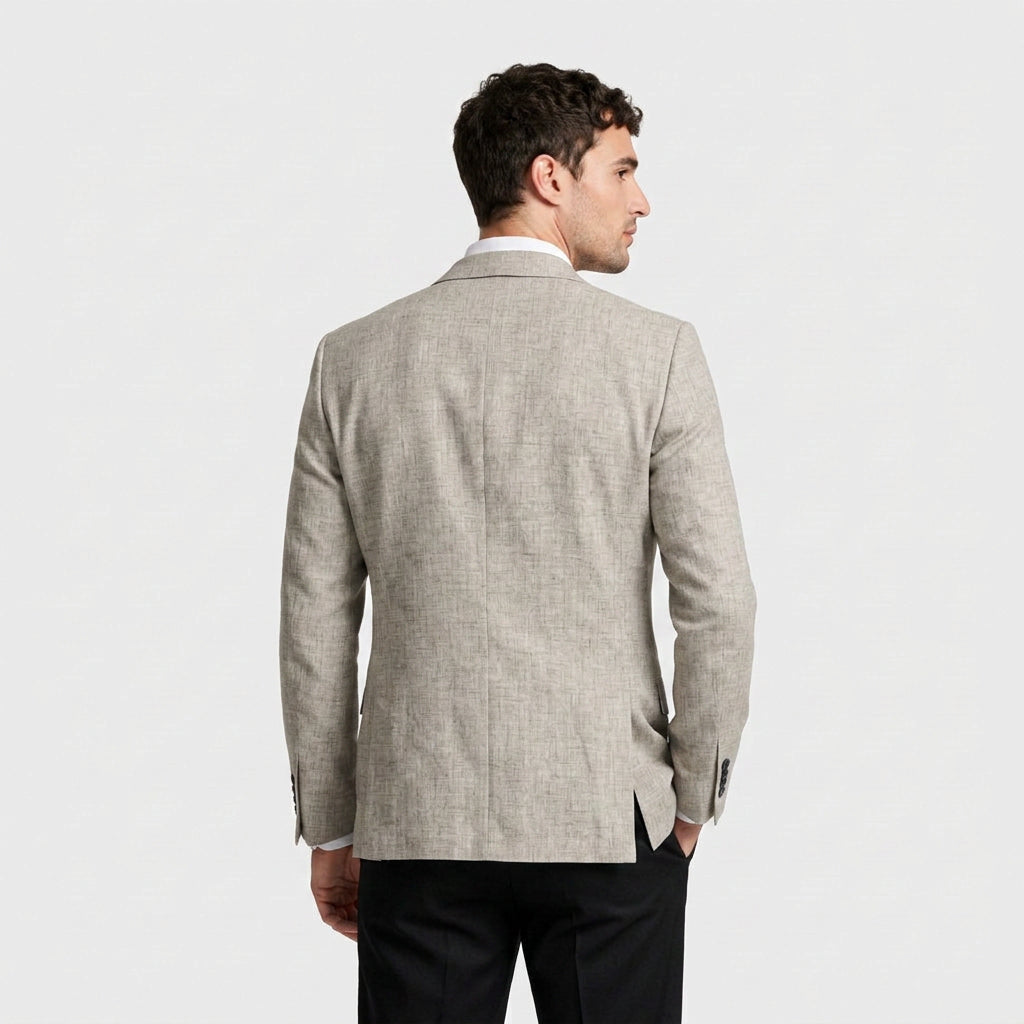 Slim Fit Blazer Notch Lapel Two Button for Men