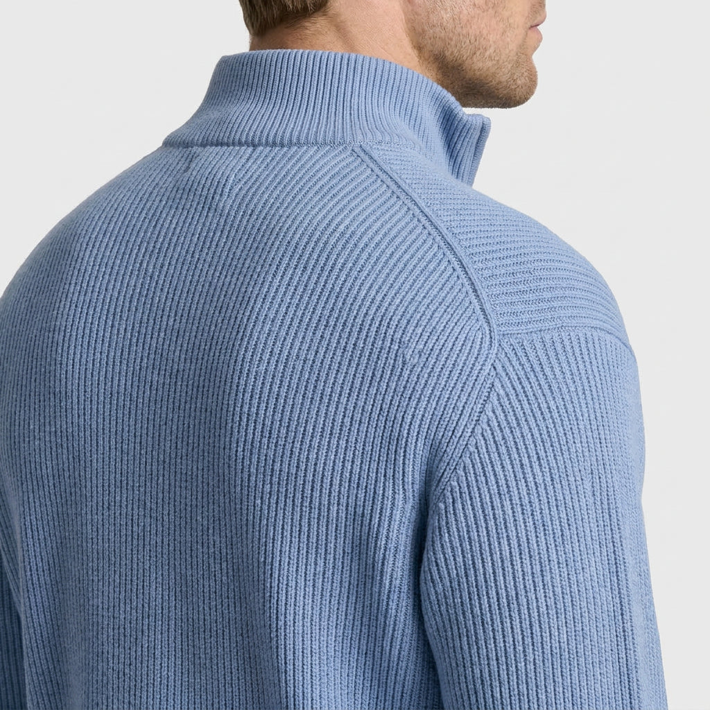 Ribbed Quarter-Zip Sweater for Men