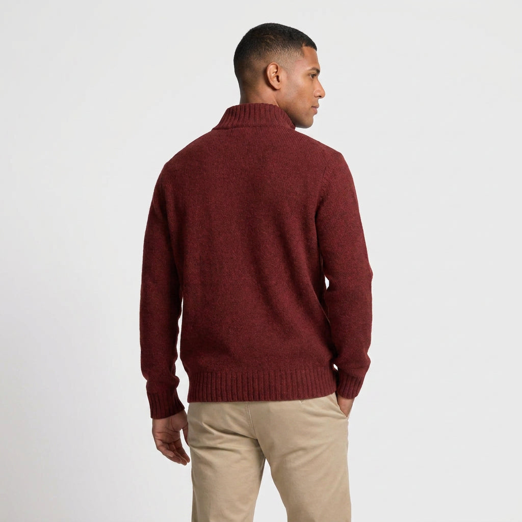 Quarter-Zip Knit Sweater for Men