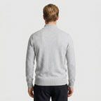 Quarter Zip Knit Sweater Ribbed Cuffs And Hem for Men