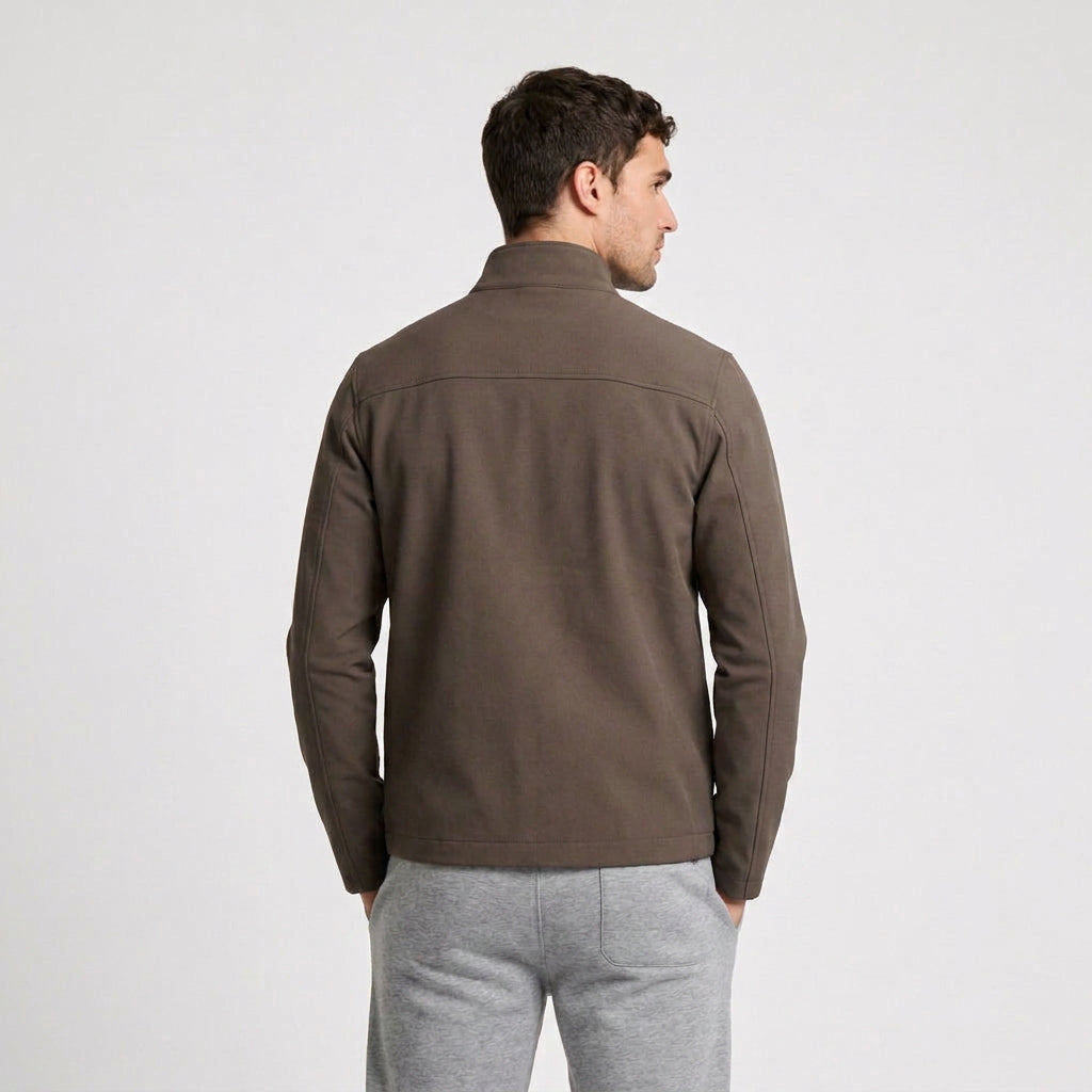 Full Zip Harrington Jacket Stand Collar for Men