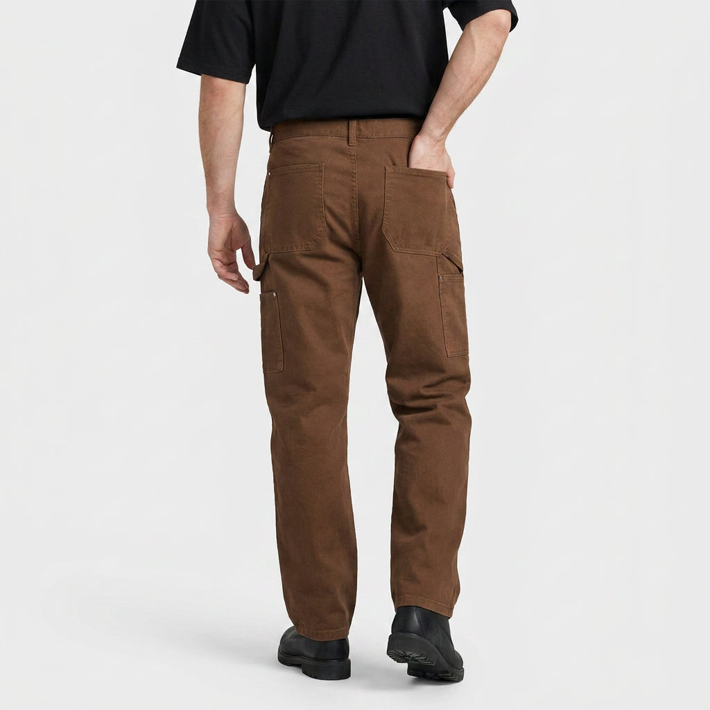 Double-Knee Canvas Workwear Trousers for Men