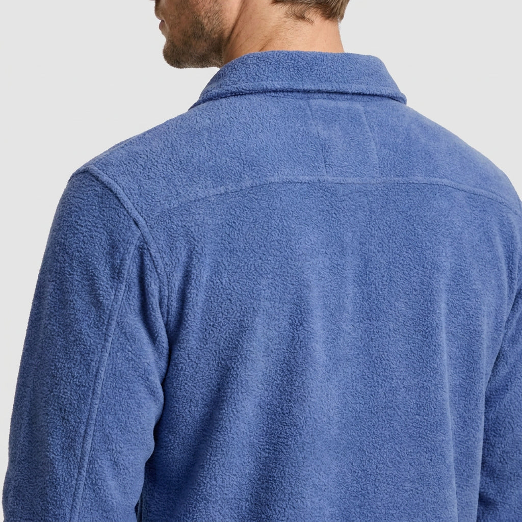 Button-Front Fleece Overshirt for Men
