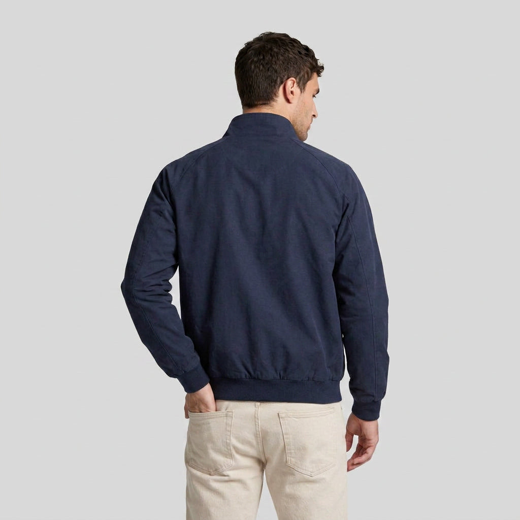 Harrington Jacket with Tartan Lining for Men