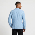 Linen Blazer Notch Lapel Patch Pockets for Men