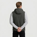 Hooded Zip Vest Drawcord Hem Chest Pocket for Men