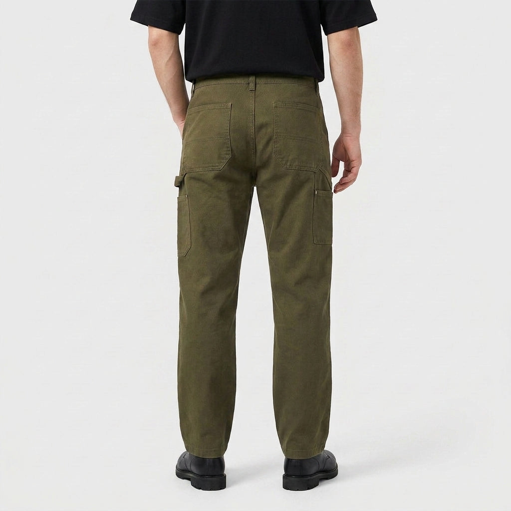 Double-Knee Canvas Workwear Trousers for Men