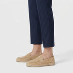 Suede Penny Loafer Espadrille Jute Sole for Men