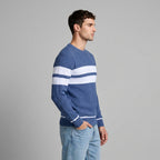 Striped Crewneck Pullover Sweater Slim Fit for Men