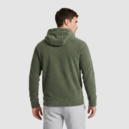 Fleece Full-Zip Hoodie Plush Lined Relaxed Fit for Men