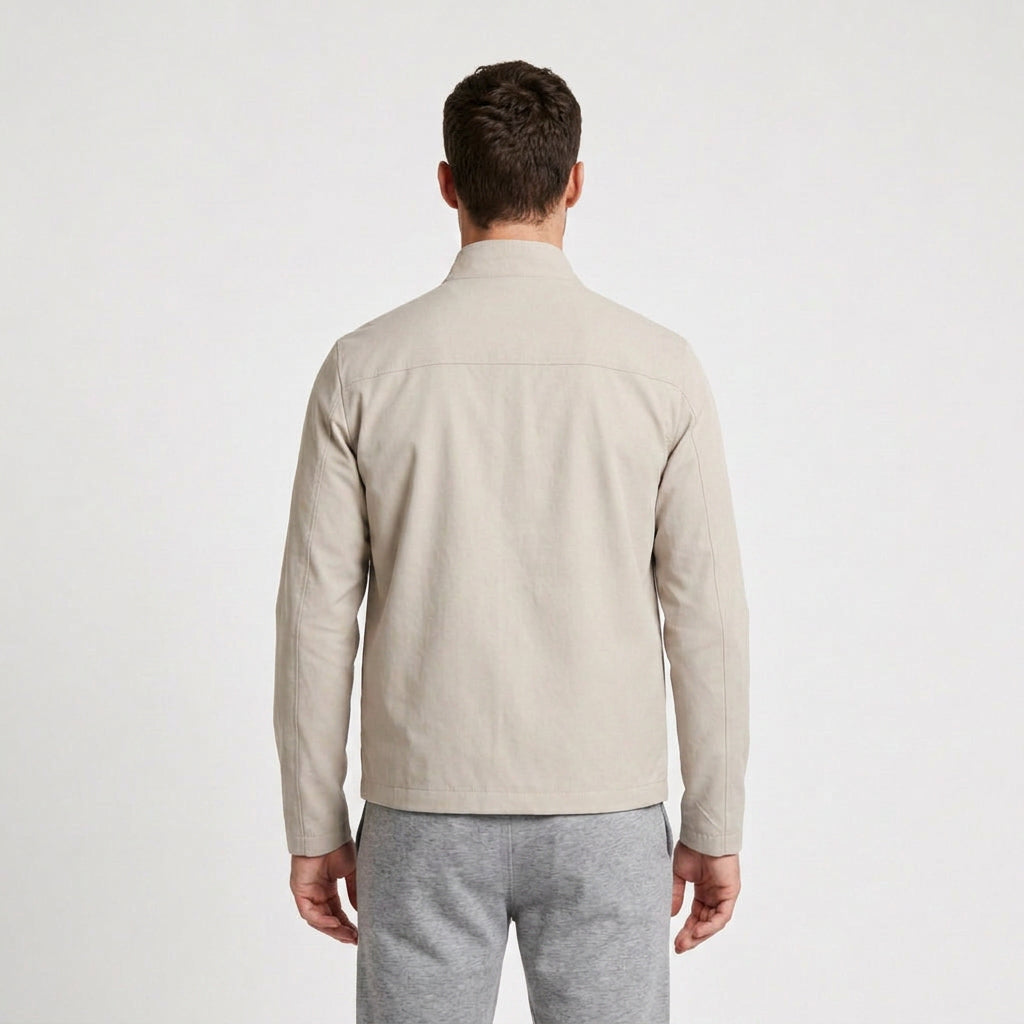 Full Zip Harrington Jacket Stand Collar for Men