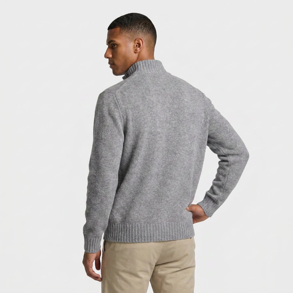 Quarter-Zip Knit Sweater for Men