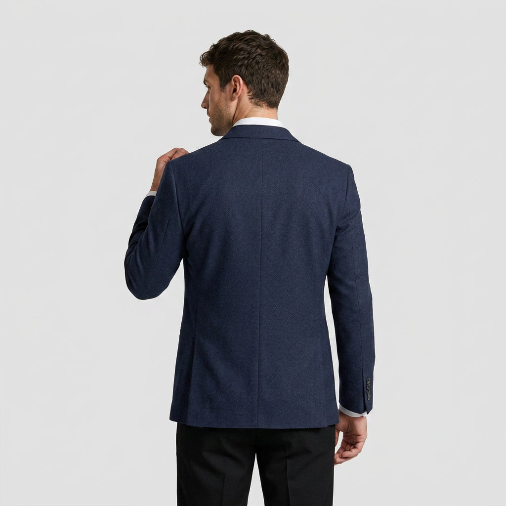 Slim Fit Blazer Notch Lapel Two Button for Men