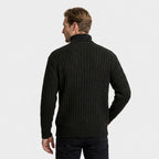 Ribbed Knit Turtleneck Sweater Regular Fit for Men