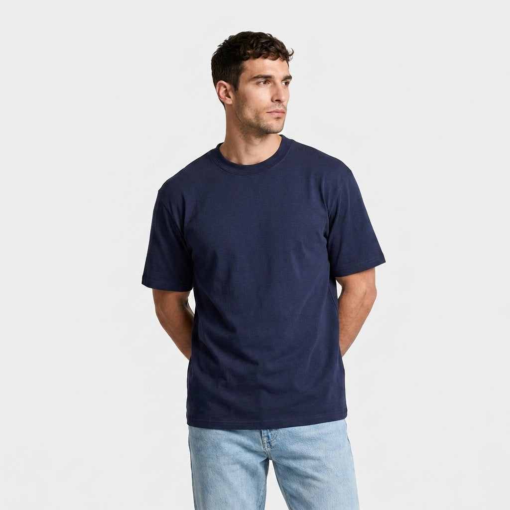 Slim Fit Crew Neck Cotton T-Shirt for Men