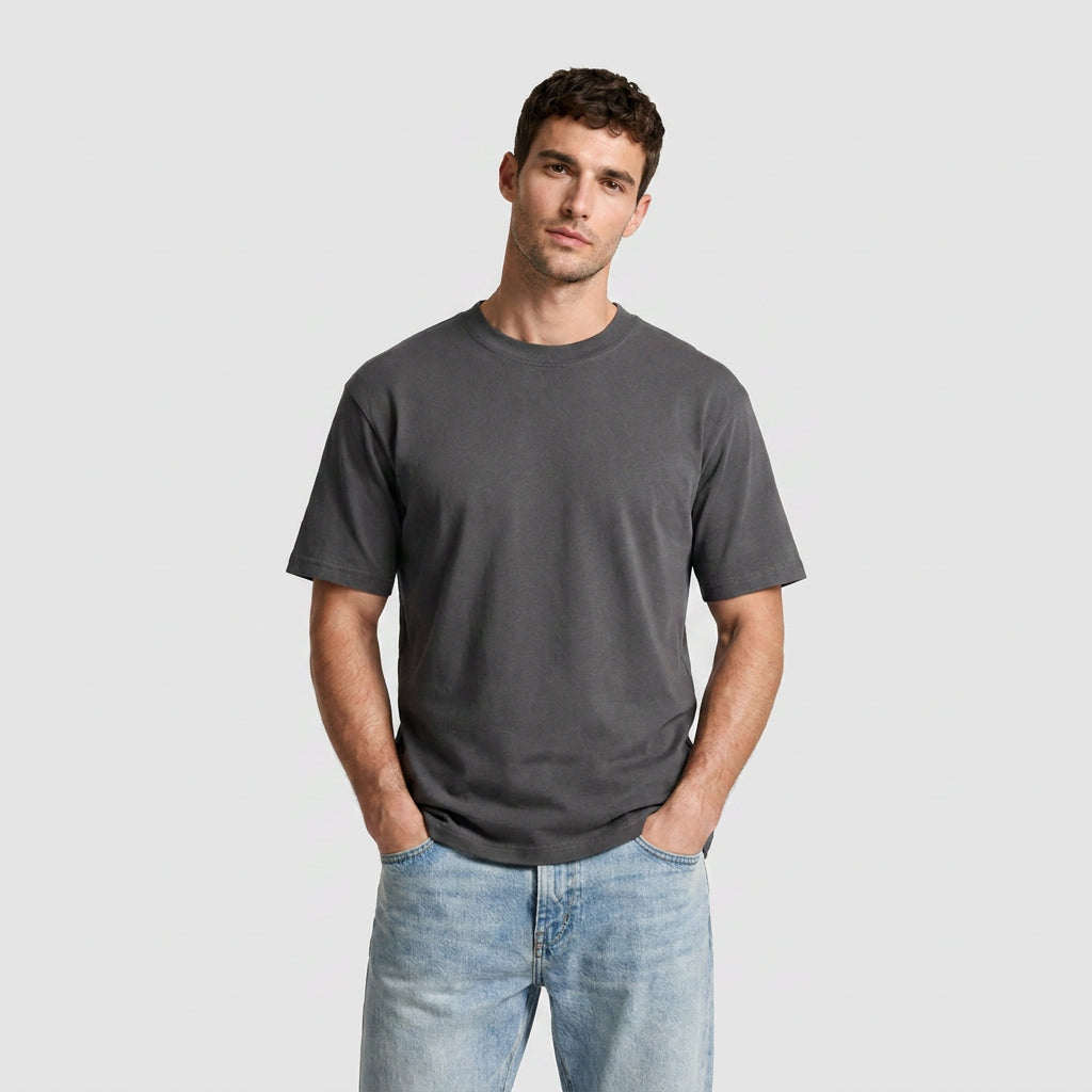 Slim Fit Crew Neck Cotton T-Shirt for Men