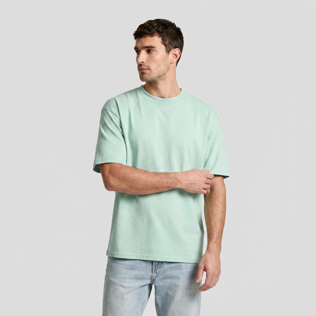 Slim Fit Crew Neck Cotton T-Shirt for Men