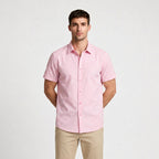 Short Sleeve Button-Up Shirt Slim Fit for Men