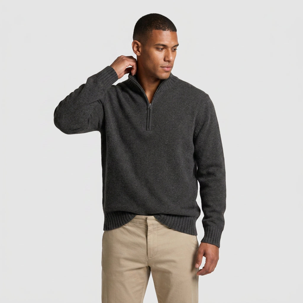 Quarter-Zip Knit Sweater for Men