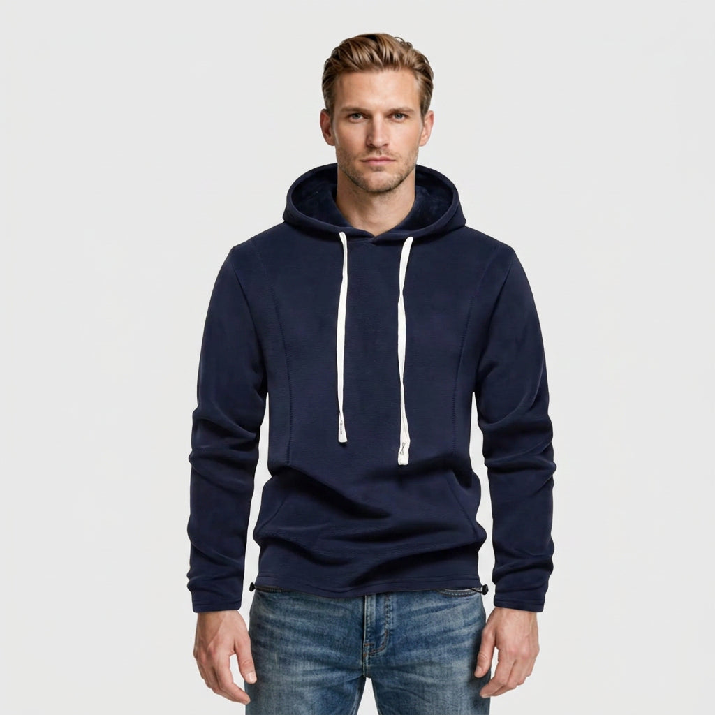 Midweight Fleece Hoodie Drawstring Regular Fit for Men