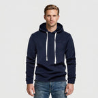 Midweight Fleece Hoodie Drawstring Regular Fit for Men