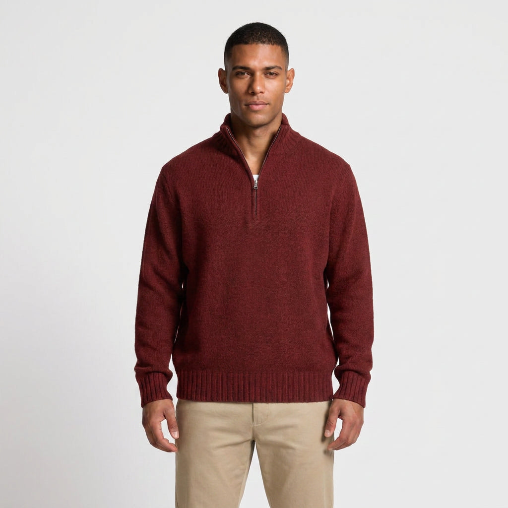 Quarter-Zip Knit Sweater for Men