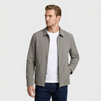 Full-Zip Bomber Jacket Shirt Collar Regular Fit for Men