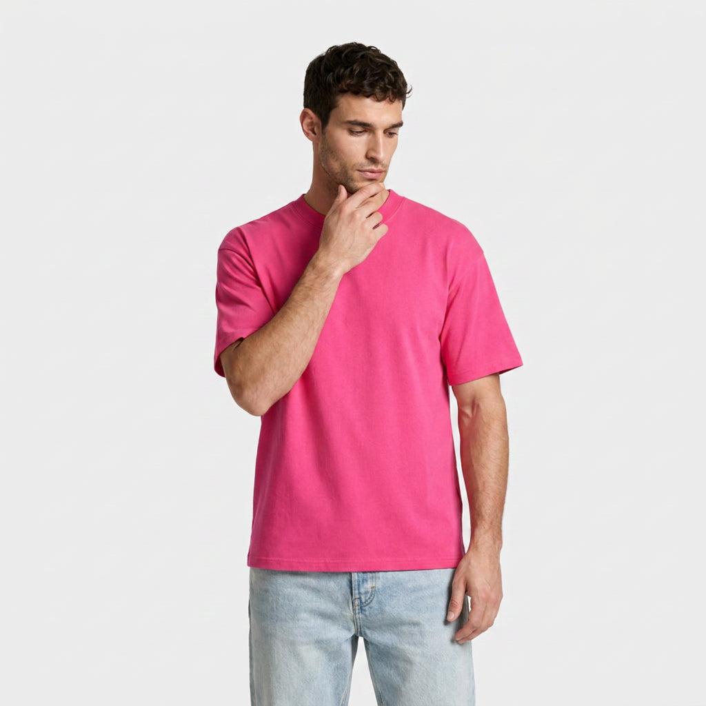 Slim Fit Crew Neck Cotton T-Shirt for Men