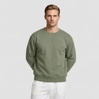 Crew Neck Cotton Blend Sweatshirt Regular Fit for Men