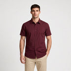 Short Sleeve Button-Up Shirt Slim Fit for Men