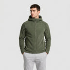 Fleece Full-Zip Hoodie Plush Lined Relaxed Fit for Men