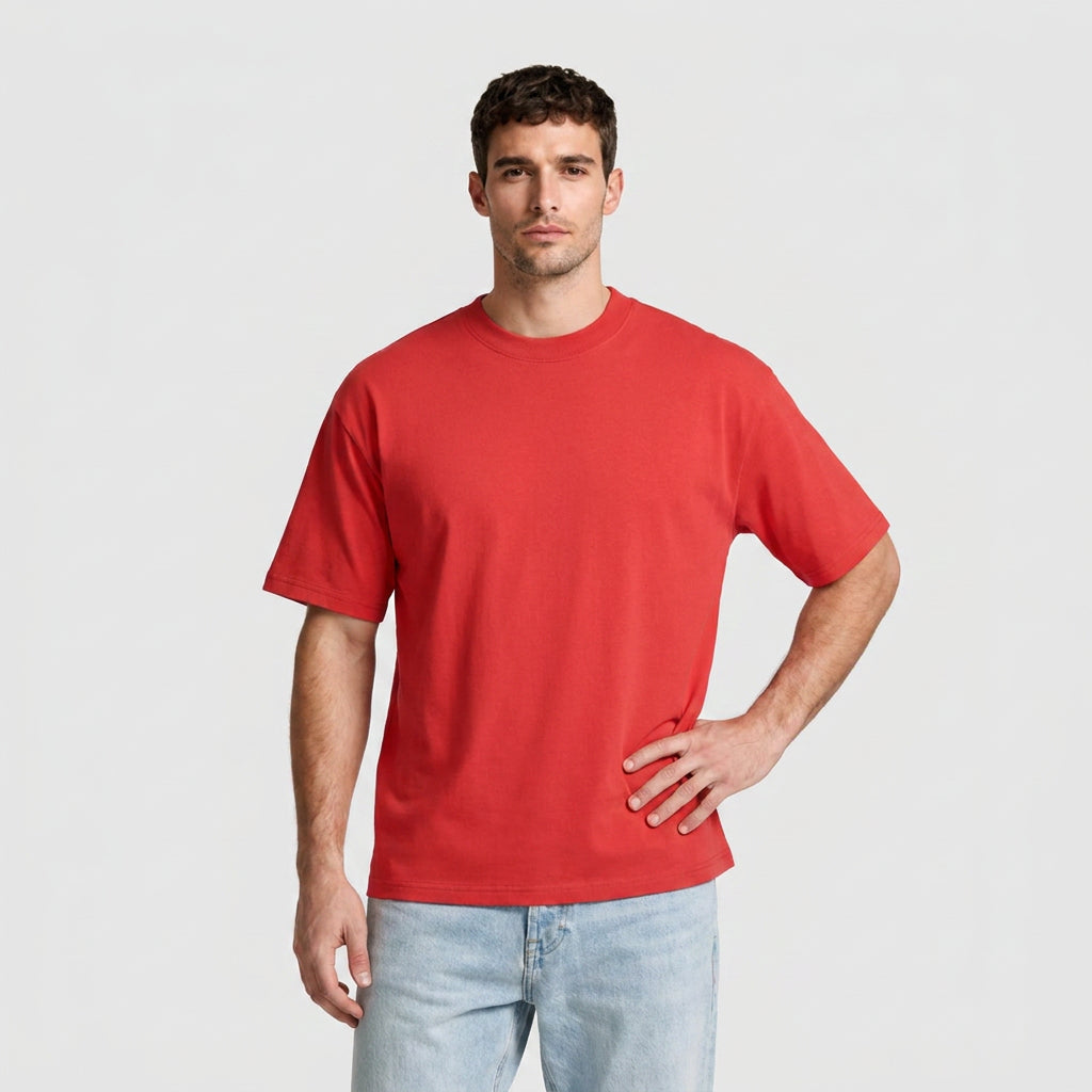 Slim Fit Crew Neck Cotton T-Shirt for Men